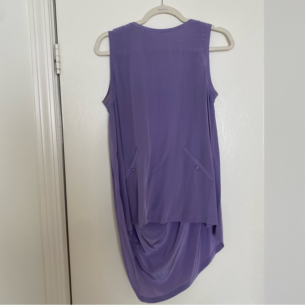 Alexander Wang Purple Cowl Back Sleeveless Top